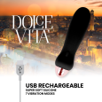 VIBRADOR RECARREGÁVEL DOLCE VITA CINCO PRETO 7 VELOCIDADES