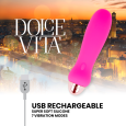 VIBRADOR RECARREGÁVEL DOLCE VITA CINCO PINK 7 VELOCIDADES