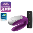SATISFYER DOUBLE FUN PARTNER VIBRATOR – ROXO