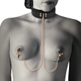 CHOKER COM CORRENTES E BRAÇADEIRAS DE MAMILOS