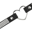 CHOKER DE COURO VEGAN COM CORAÇÃO