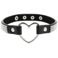 CHOKER DE COURO VEGAN COM CORAÇÃO