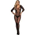 BODYSTOCKING LONG SLEEVES PRETO S/M/L