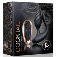 PLUG ANAL VIDRATÓRIO COCKTAIL COM CONTROLE REMOTO PRETO 11.4X3.35CM | ROCKS-OFF
