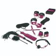 TEASE & PLEASE – JUEGO 13 ACCESORIOS BONDAGE MAGENTA