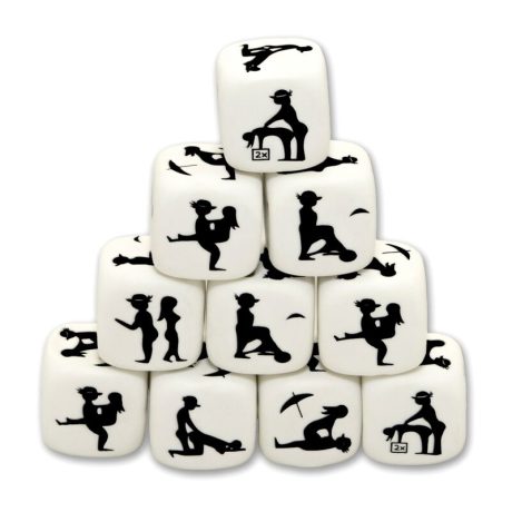 JOGO DE DADOS COM POSESPOSTURA BRANCA