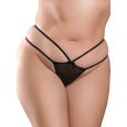 TANGA COM PLUG VIBRATÓRIO REMOTE TRIPLE TEASER XL/XXL 6.6X3CM PRETO | HOOKUP