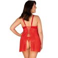 CAMISA DE NOITE E TANGA BLOSSMINA VERMELHA XXXXXXL/XXXXXXXL