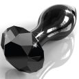 PLUG ANAL DE VIDRO 78 DIAMANTE PRETO 7X3CM | ICICLES