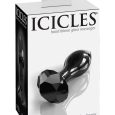 PLUG ANAL DE VIDRO 78 DIAMANTE PRETO 7X3CM | ICICLES