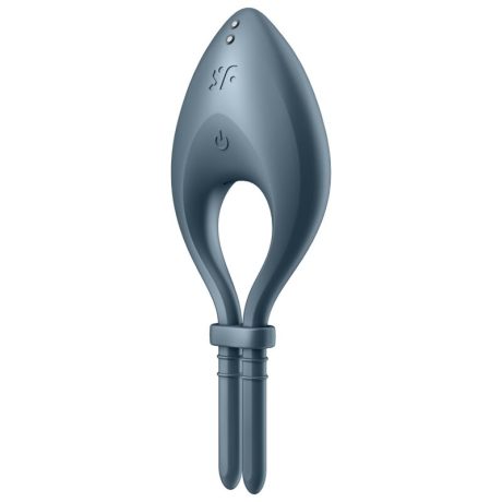 SATISFYER BULLSEYE ANEL VIBRATÓRIO COM APP - CINZA
