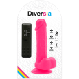 DIVERSIA – DILDO REALÍSTICO FLEXIBLE CON VIBRACIÓN LILA 18 CM -O- 4 CM