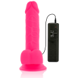 DIVERSIA – DILDO REALÍSTICO FLEXIBLE CON VIBRACIÓN LILA 18 CM -O- 4 CM