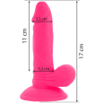 VIBRADOR REALISTA FLEXÍVEL ROSA 11X3.3CM | DIVERSIA