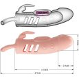 DIVERSIA – DILDO REALÍSTICO FLEXIBLE CON VIBRACIÓN ROSA 23 CM -O- 4.3 CM