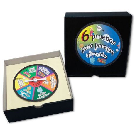 JOGO "RULETA DE 6 PRUEBAS PARA PAREJAS ATREVIDAS"