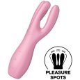 VIBRADOR THREESOME 3 ROSA | SATISFYER