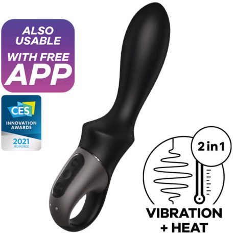 VIBRADOR ANAL HEAT CLIMAX COM APP PRETO
