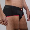 BOXERS CURTOS MS24A PRETO/VERMELHO S