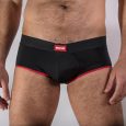 BOXERS CURTOS MS24A PRETO/VERMELHO S