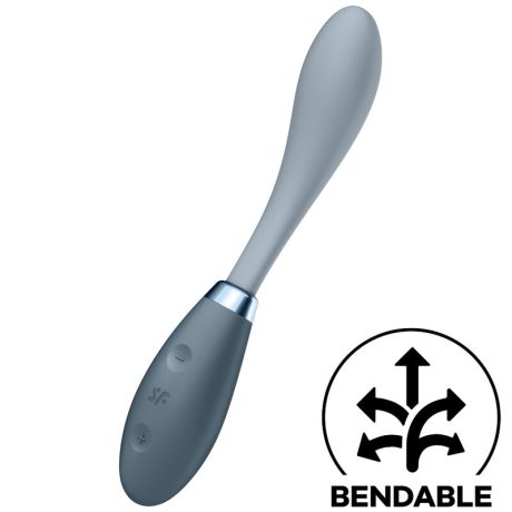 MULTI VIBRADOR DE PONTO G FLEX 3 CINZA | SATISFYER