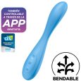 MULTI VIBRADOR PARA PONTO G FLEX 4+ AZUL COM APP | SATISFYER