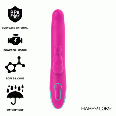 HAPPY LOKY PLUTO COELHO VIBRADOR E ROTADOR RELÓGIO COMPATÍVEL COM WATCHME