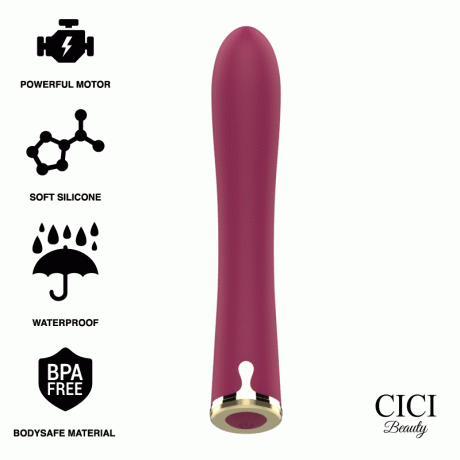 BALA VIBRATÓRIA VERMELHA 25X3.5CM | CICI BEAUTY