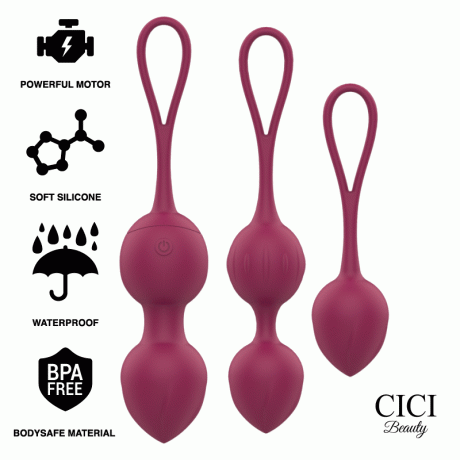 CICI BEAUTY PREMIUM SILICONE 3 VIBRAÇÕES KEGEL BEADS CONTROLE REMOTO