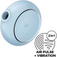 ESTIMULADOR E VIBRADOR DE PULSO DE AR PRO TO GO 3 AZUL | SATISFYER