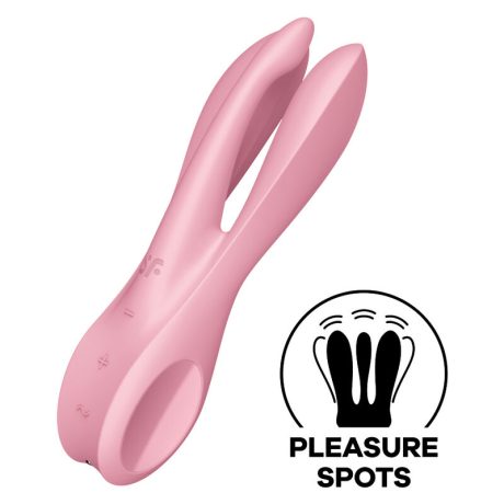 VIBRADOR THREESOME 1 ROSA | SATISFYER