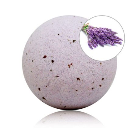 BATH BOMB AROMA LAVANDA COM PÉTALAS DE ROSA 140G | TALOKA
