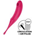 ESTIMULADOR/VIBRADOR HÍDRIDO DE PULSO DE AR TWIRLING PRO VERMELHO | SATISFYER