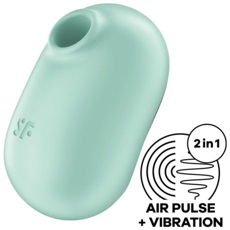 VIBRADOR DE PULSO DE AR DUPLO PRO TO GO 2 VERDE | SATISFYER