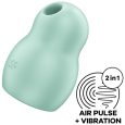 VIBRADOR DE PULSO DE AR DUPLO PRO TO GO 1 VERDE | SATISFYER