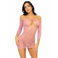 LEG AVENUE – MINI VESTIDO CON PEDRERÍA TALLA ÚNICA – ROJO