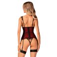 ESPARTILHO E TANGA DENISSA VERMELHO/PRETO XS/S