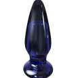 PLUG ANAL BUTTOCKS O SHINNING VIDRO AZUL 11.5X4CM