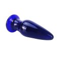 PLUG ANAL BUTTOCKS O SHINNING VIDRO AZUL 11.5X4CM