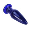 PLUG ANAL BUTTOCKS O SHINNING VIDRO AZUL 11.5X4CM