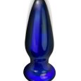PLUG ANAL BUTTOCKS O SHINNING VIDRO AZUL 11.5X4CM