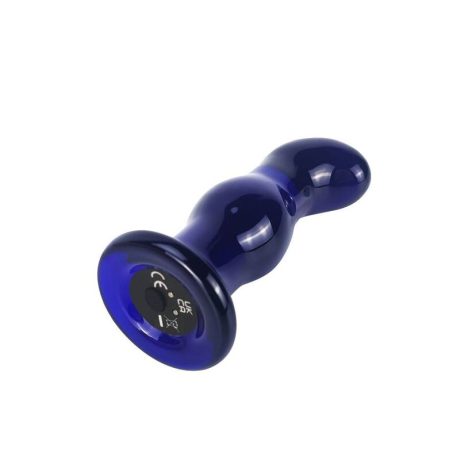 PLUG ANAL VIBRADOR DE VIDRO GLEAMING AZUL 11X3.4CM