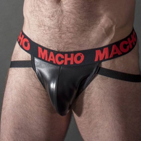 JOCKSTRAP MX25RC COURO/VERMELHO S