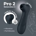 ESTIMULADOR PRO 2 GEN 3 TECNOLOGIA DE AR LÍQUIDO PRETO | SATISFYER