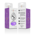PLUG ANAL DE METAL COM DIAMANTE VIOLETA M 8X3.3CM