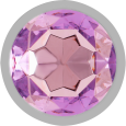 PLUG ANAL DE METAL COM DIAMANTE VIOLETA L 9X4CM