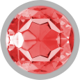 PLUG ANAL DE METAL COM DIAMANTE VERMELHO L 9X4CM