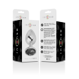 PLUG ANAL DE METAL COM DIAMANTE PRETO S 7X2.6CM