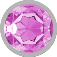 PLUG ANAL DE METAL COM DIAMANTE ROSA S 7X2.6CM