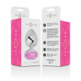 PLUG ANAL DE METAL COM DIAMANTE ROSA L 9X4CM